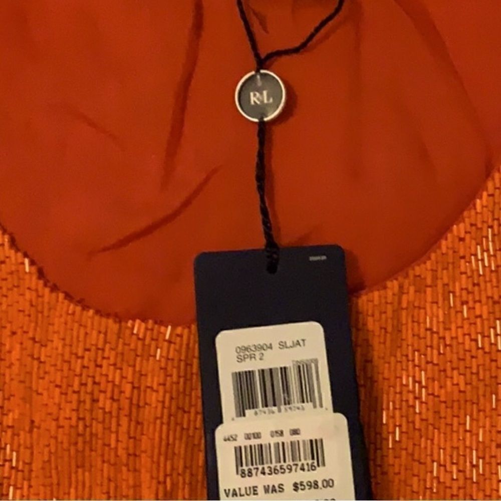 Ralph Lauren Citrus Yellow Bead Embellished Silk Georgette Tank Top - Picture 13 of 16
